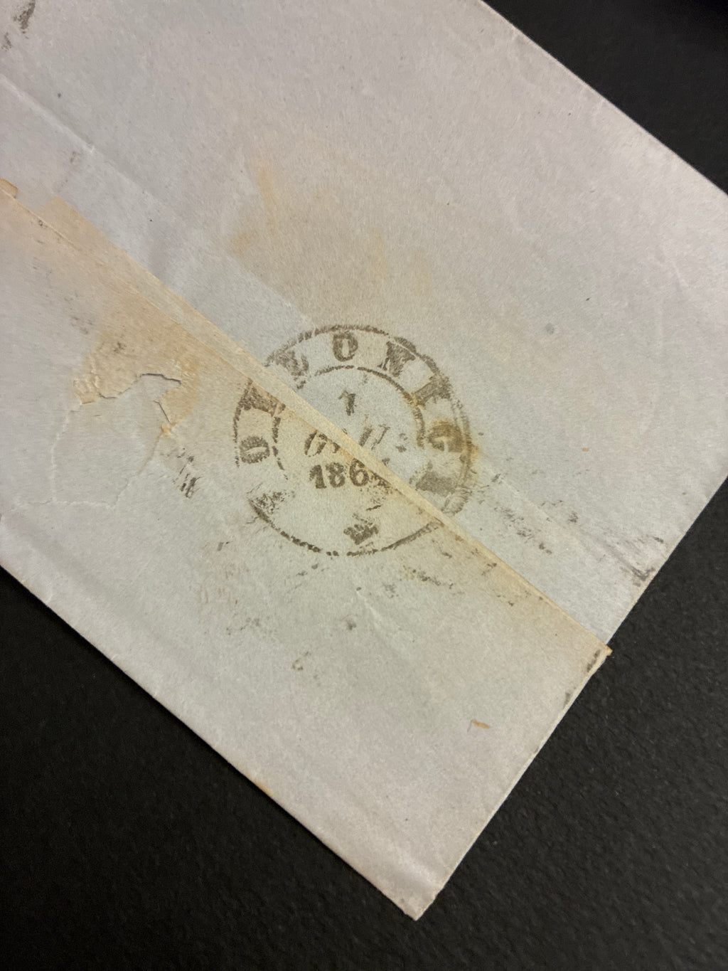 Lettera del 1864 da Livorno a Follonica con 15 Centesimi De La Rue – Ex Collezione Curzio Batini