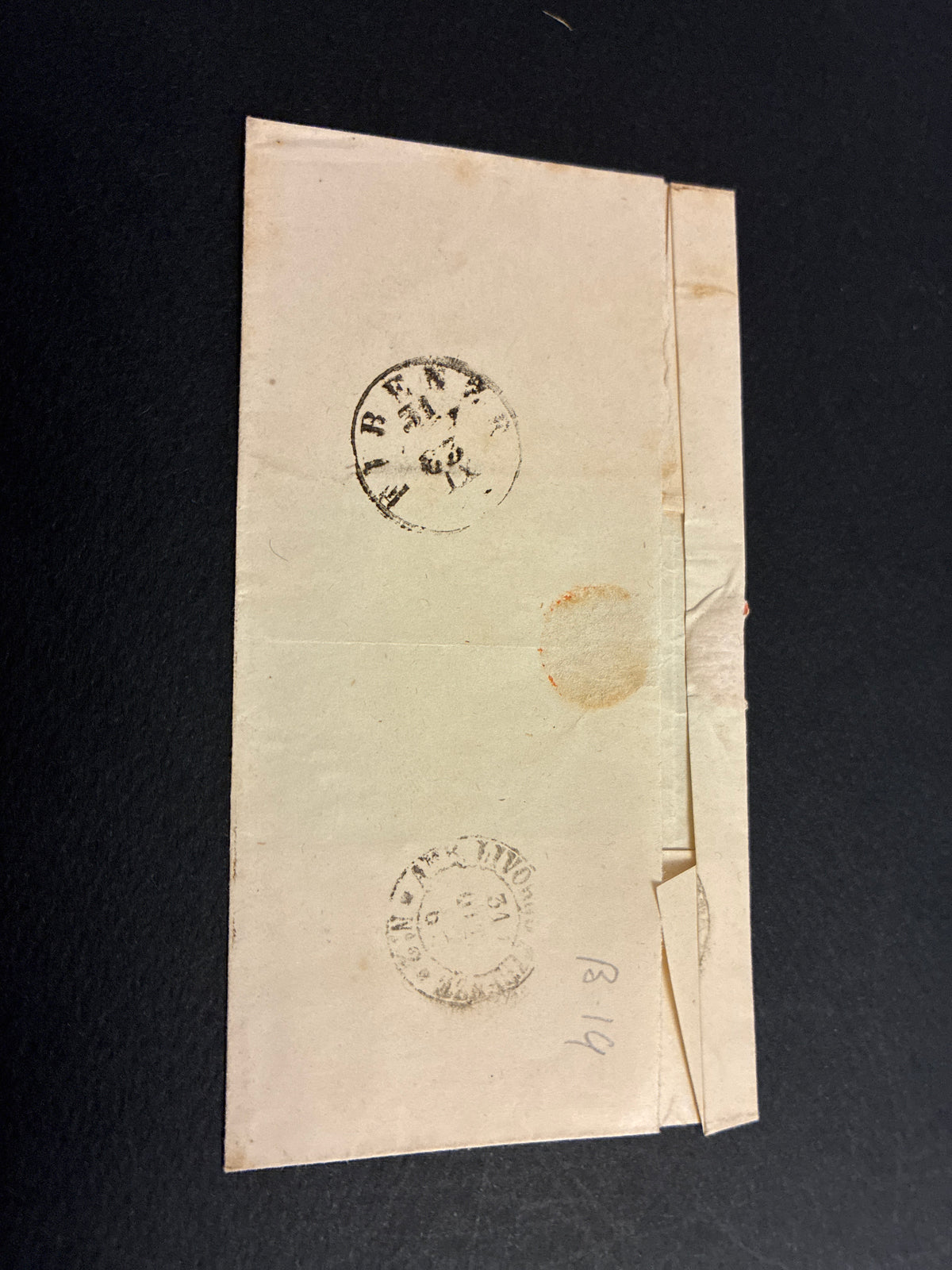 Lettera Storica 1863 da Pisa a Firenze Francobollo 15c II Tipo e Ambulante Ferroviario N.2