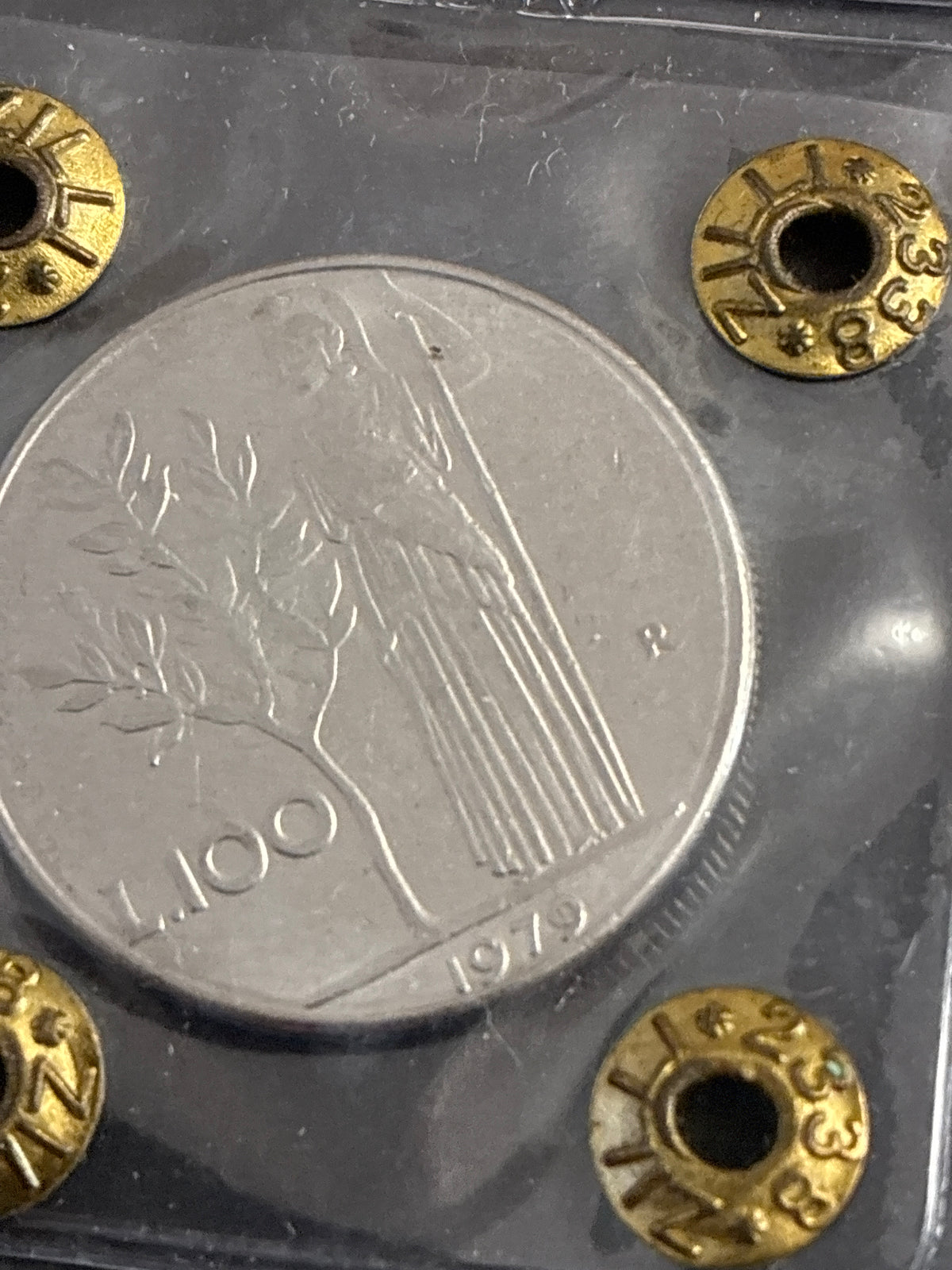 100 Lire 1979 "Asse Ruotato 340°" - Periziata
