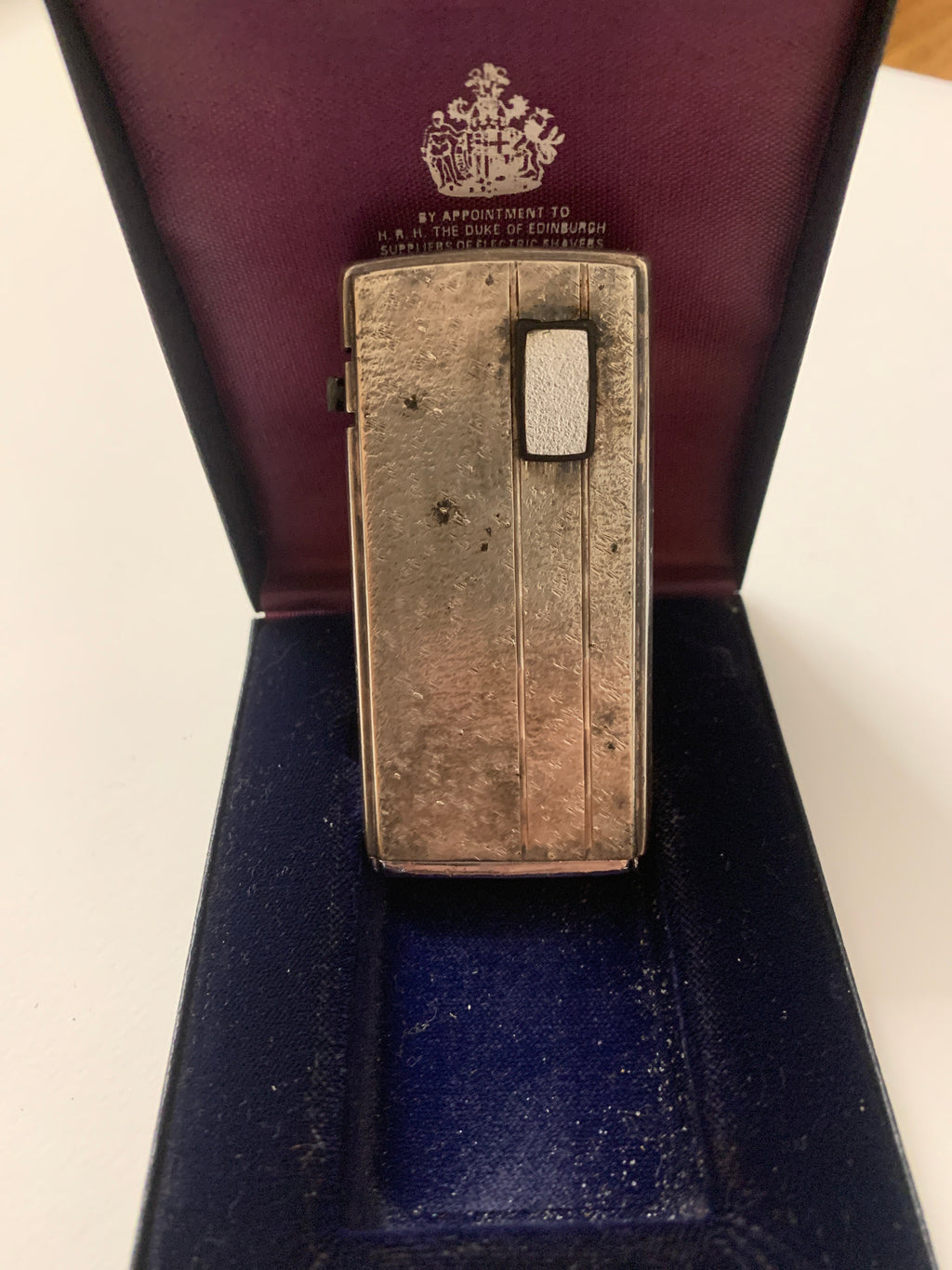 Accendino Vintage Ronson Electronic a Gas con Custodia Originale