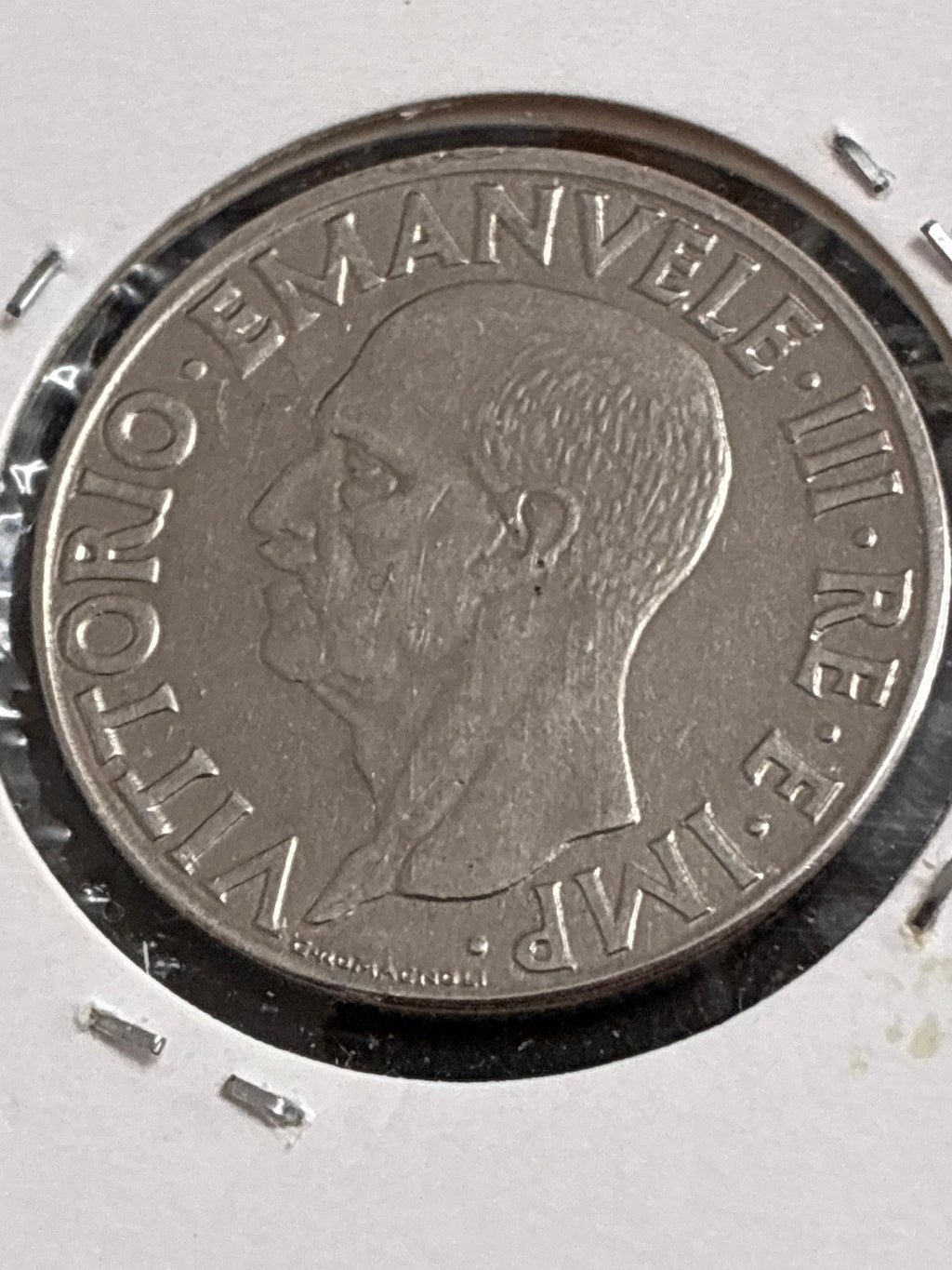 1 lira 1939 Moneta della Serie Impero in Lega Magnetica