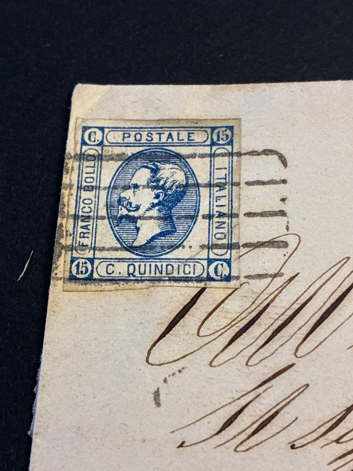 Lettera Storica 1863 da Piombino a Firenze Francobollo 15c II Tipo Annullato a Barre