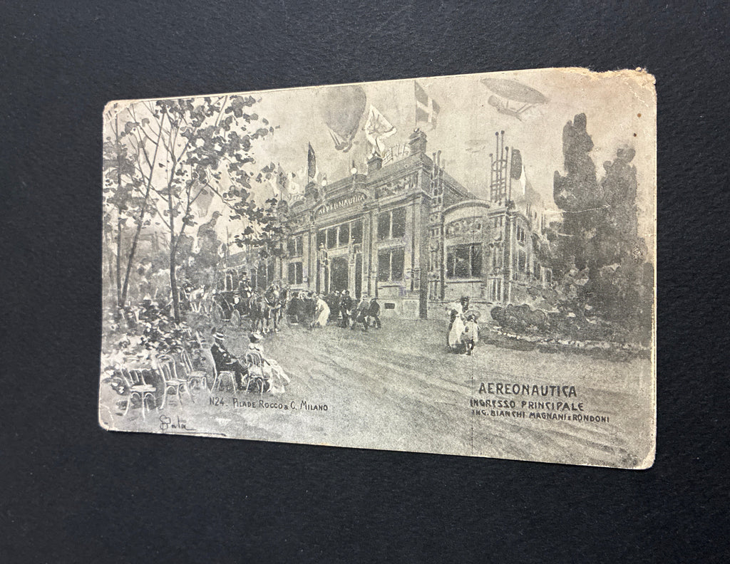 Cartolina Ufficiale Esposizione Milano 1906 N. 24 - Padiglione Aeronautica P. Sala Viaggiata