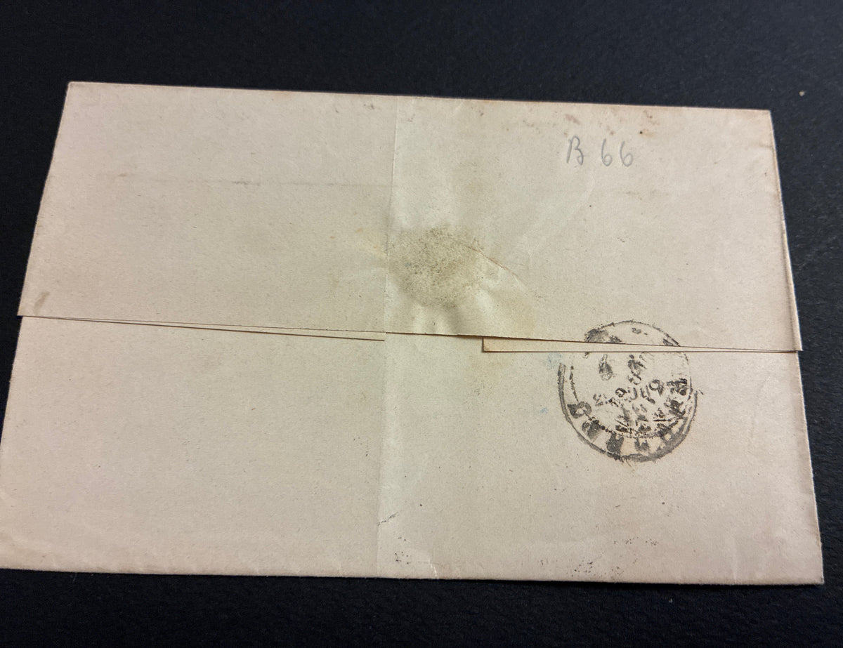 Lettera 1863 per il Ministro Forestale dei RRPP dello Stato in Follonica con 15 Centesimi "Matraire" Primo Tipo Capovolto dall'Archivio dell'Ing. Curzio Batinio