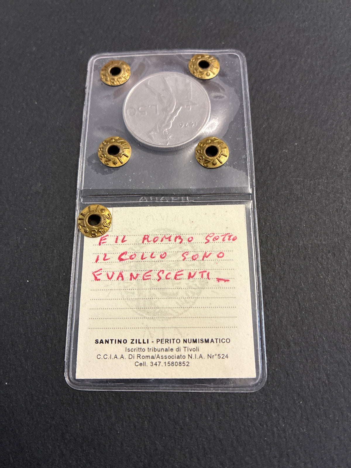 50 Lire 1976 Vulcano - Errore Conio Ostruito - Periziata BB Zilli