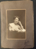 Antica Fotografia Ritratto Dama Occhiali Studio Chandler Florida Buenos Aires D'Epoca