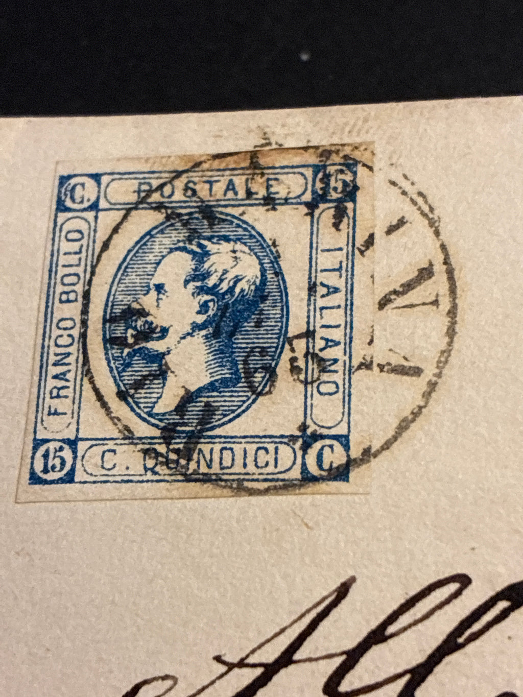 Lettera Storica 1863 da Rio Marina (Elba) a Firenze con Francobollo 15c Vittorio Emanuele II