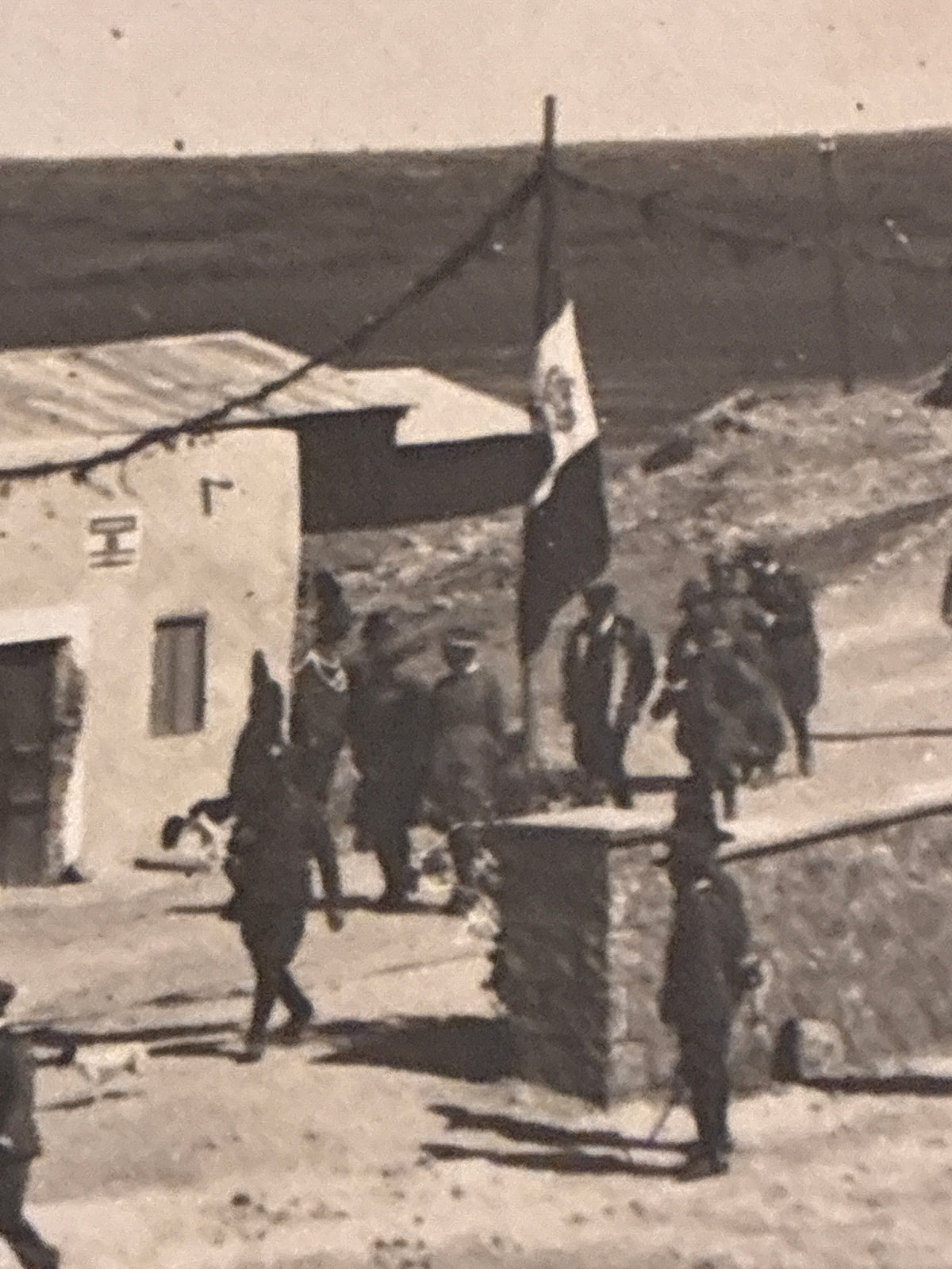 Fotocartolina Regio Esercito Libia - N. 28 Azizia - Visita S.E. Federzoni al Forte e Treno Ministeriale - Eccezionale Documento Storico Non Viaggiata