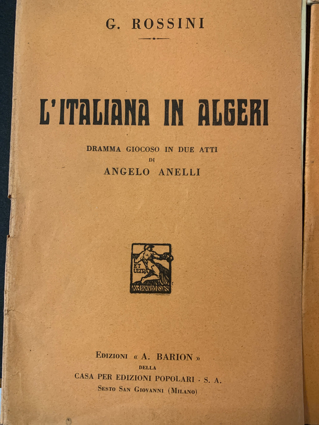 Lotto 4 Libretti d'Opera Vintage - Meyerbeer e Rossini - Barion e C.E.R. 1932