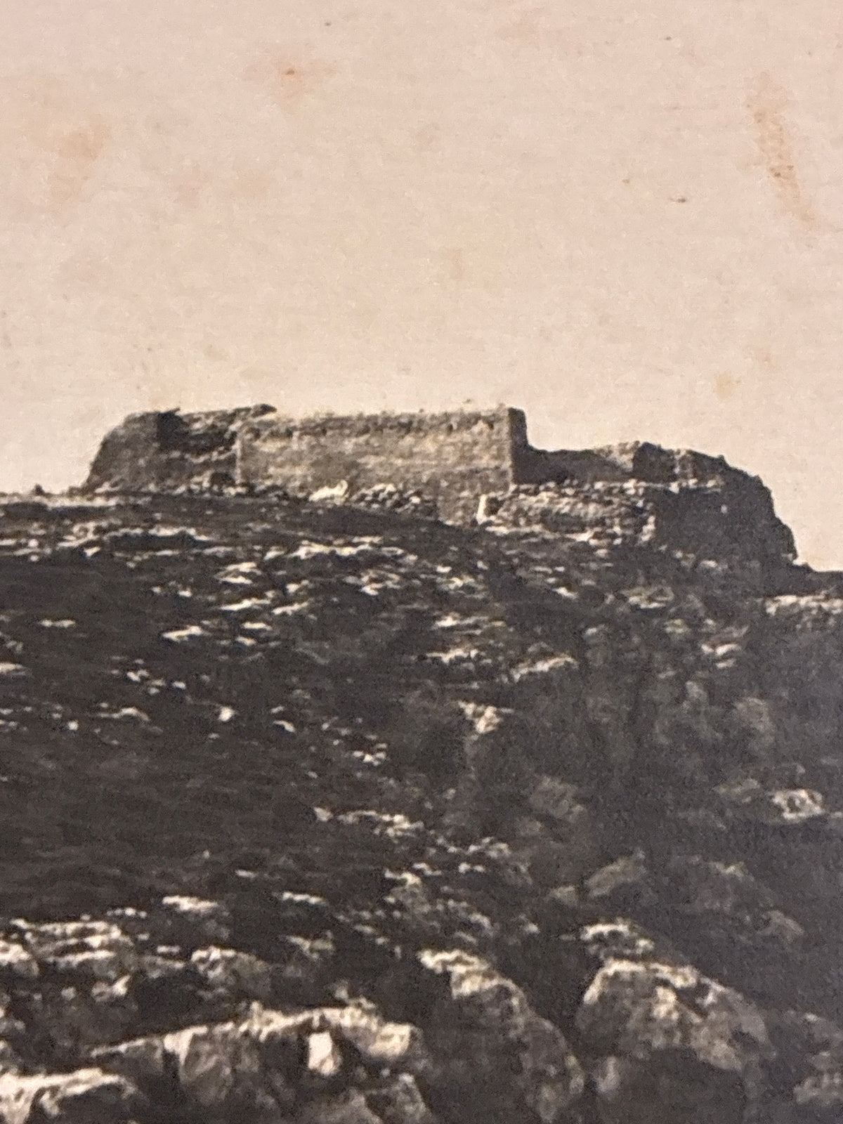 Fotocartolina Epoca Libia Italiana Tripoli Fortificazioni Rocciose Avamposto - Fotografo G. Pucci Rarap