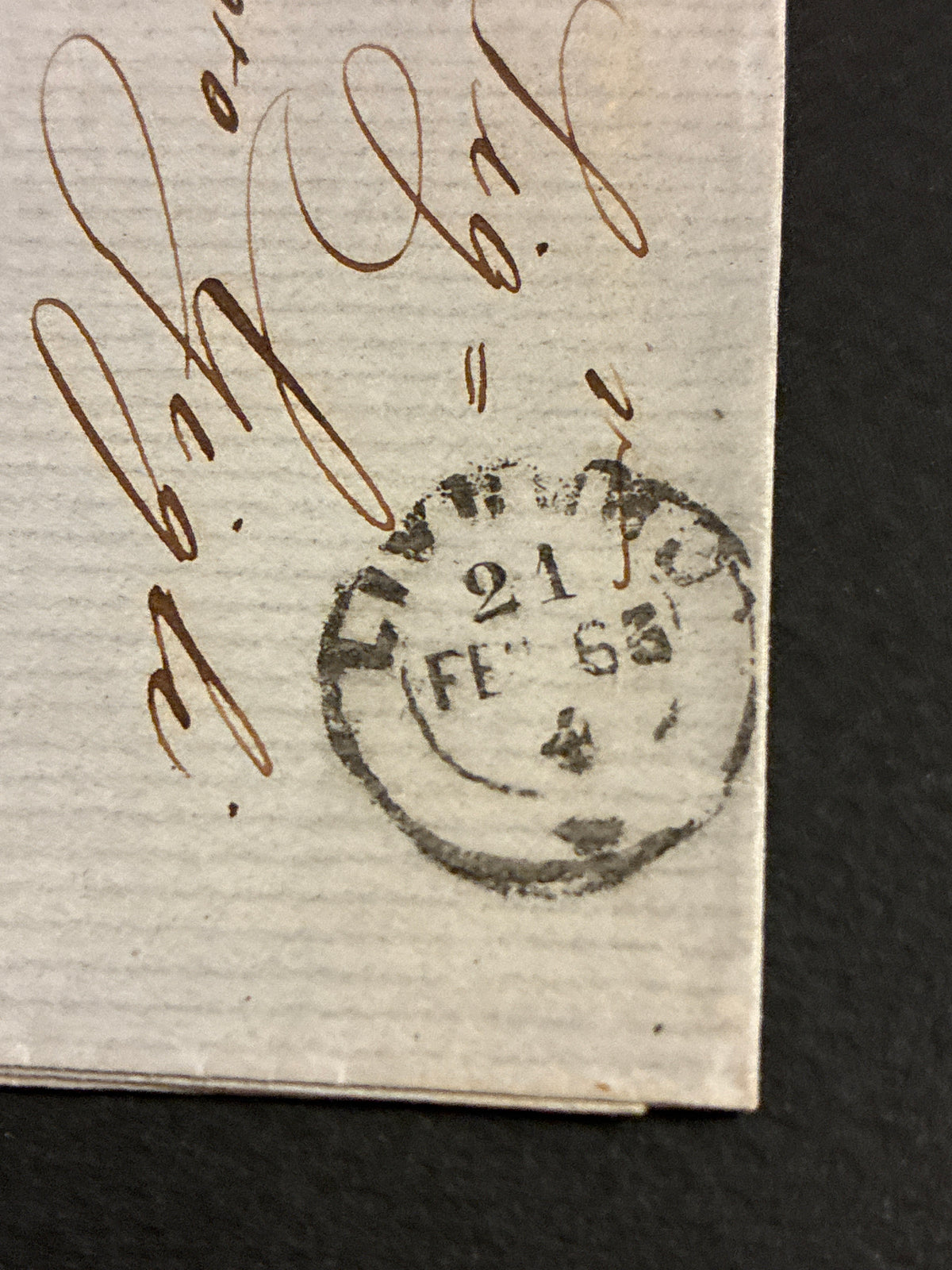 Lettera 1863 con 15 Centesimi Azzurro Primo Tipo "Matraire" in uso precoce dall'Archivio e Collezione dell'Ing. Curzio Batini