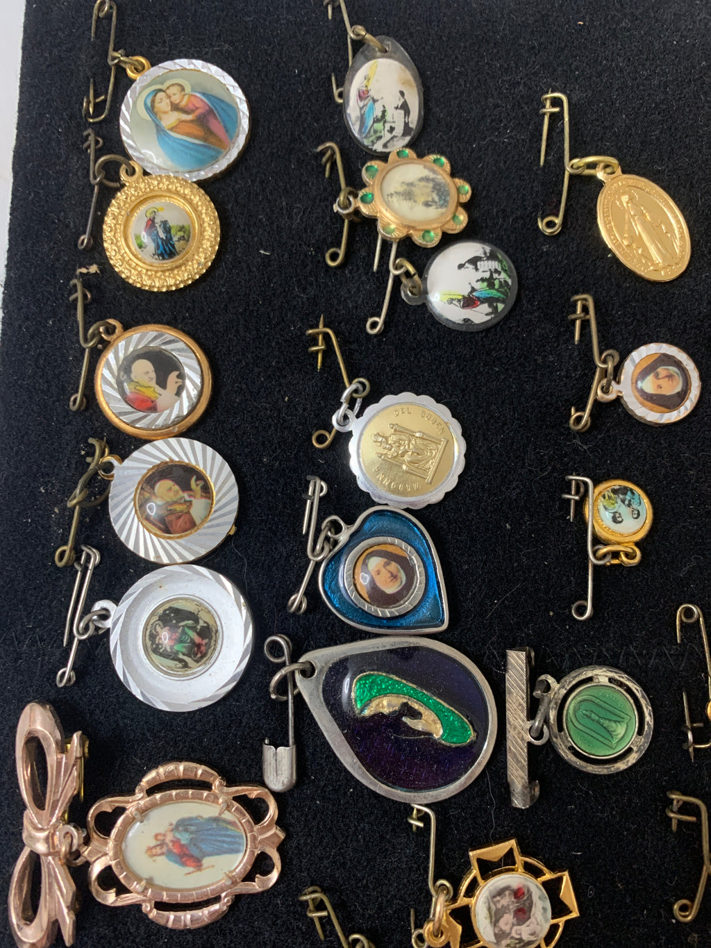 Lotto Spille Devozionali Vintage - Medaglie Sacre