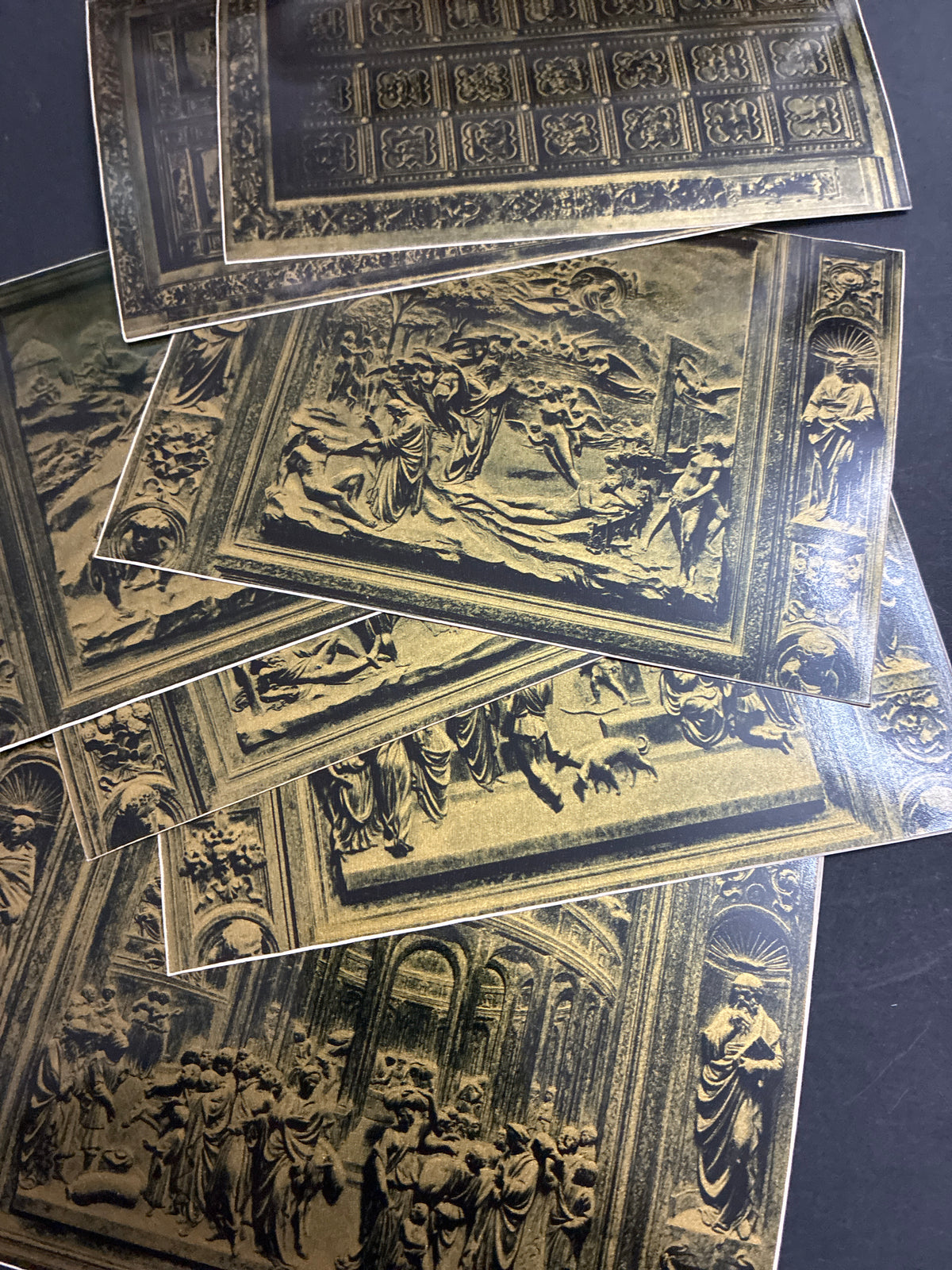 Cofanetto Souvenir d'Epoca "Il Battistero di Firenze - Le Porte" - Raccolta Completa di 14 Cartoline Artistiche d'Arte Italiana