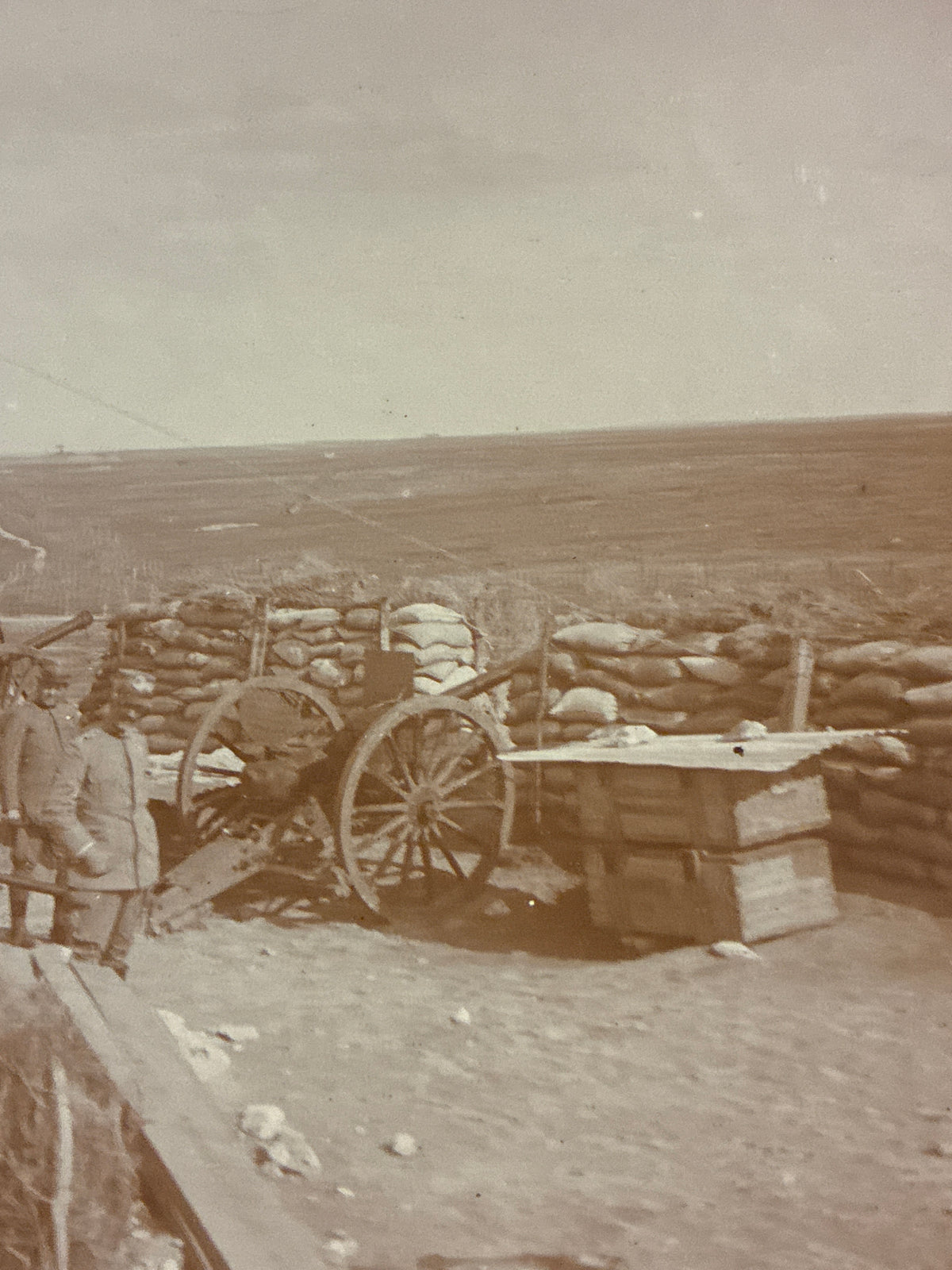 Foto Epoca Il Duca d'Aosta Emanuele Filiberto in Batteria dal Campo