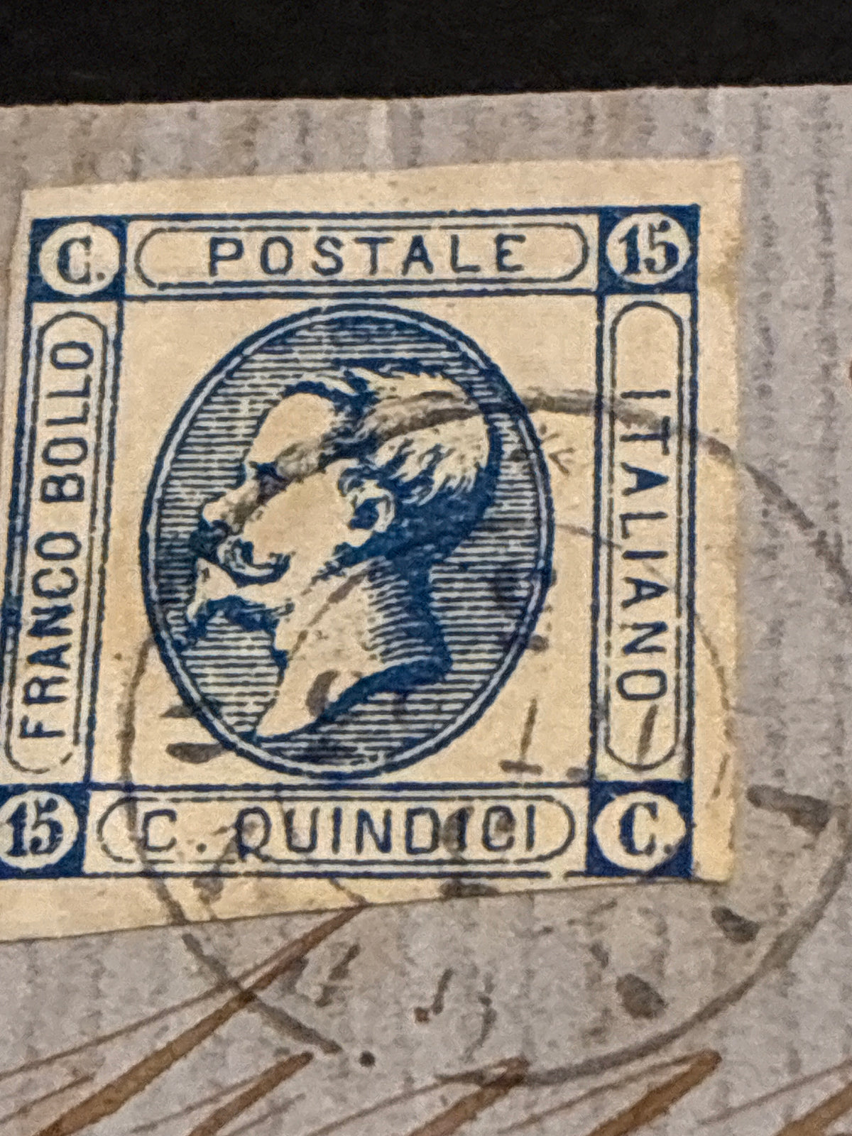 Lettera del Regno d'Italia (1863) con 15 c. del secondo tipo ex coll. Curzio Batini, da Livorno a Massa Marittimak