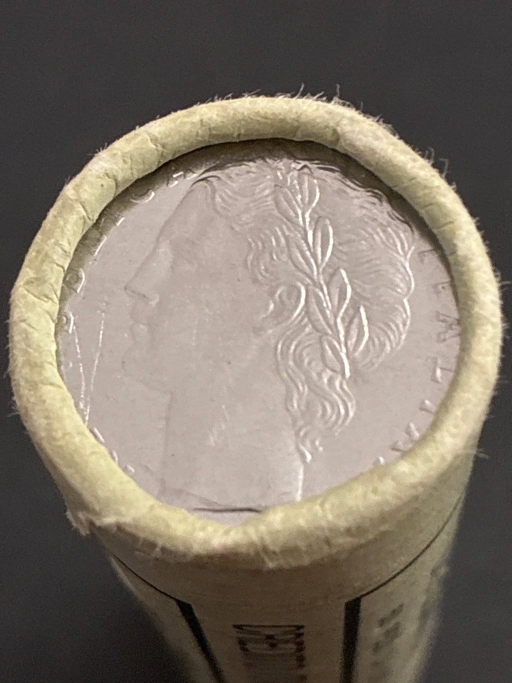100 Lire Minerva 1974 Rotolino Originale Zecca Sigillato Fior di Conio 50 Pezzi