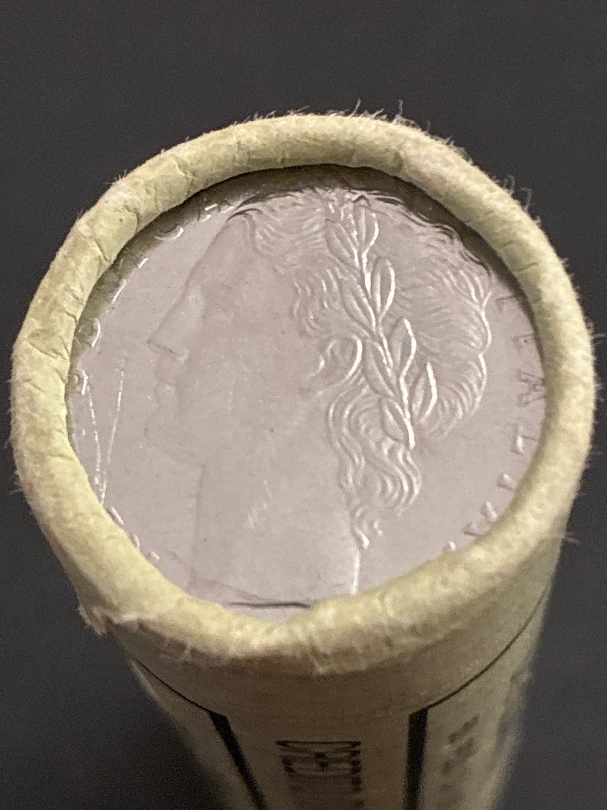 100 Lire Minerva 1974 Rotolino Originale Zecca Sigillato Fior di Conio 50 Pezzi