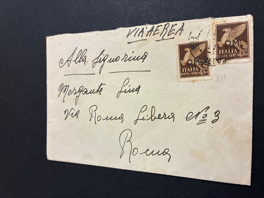 Lettera Posta Militare 82 Grecia 1943 - Destinazione Via Roma Libera 3 (Trastevere) e Testo Gavetta