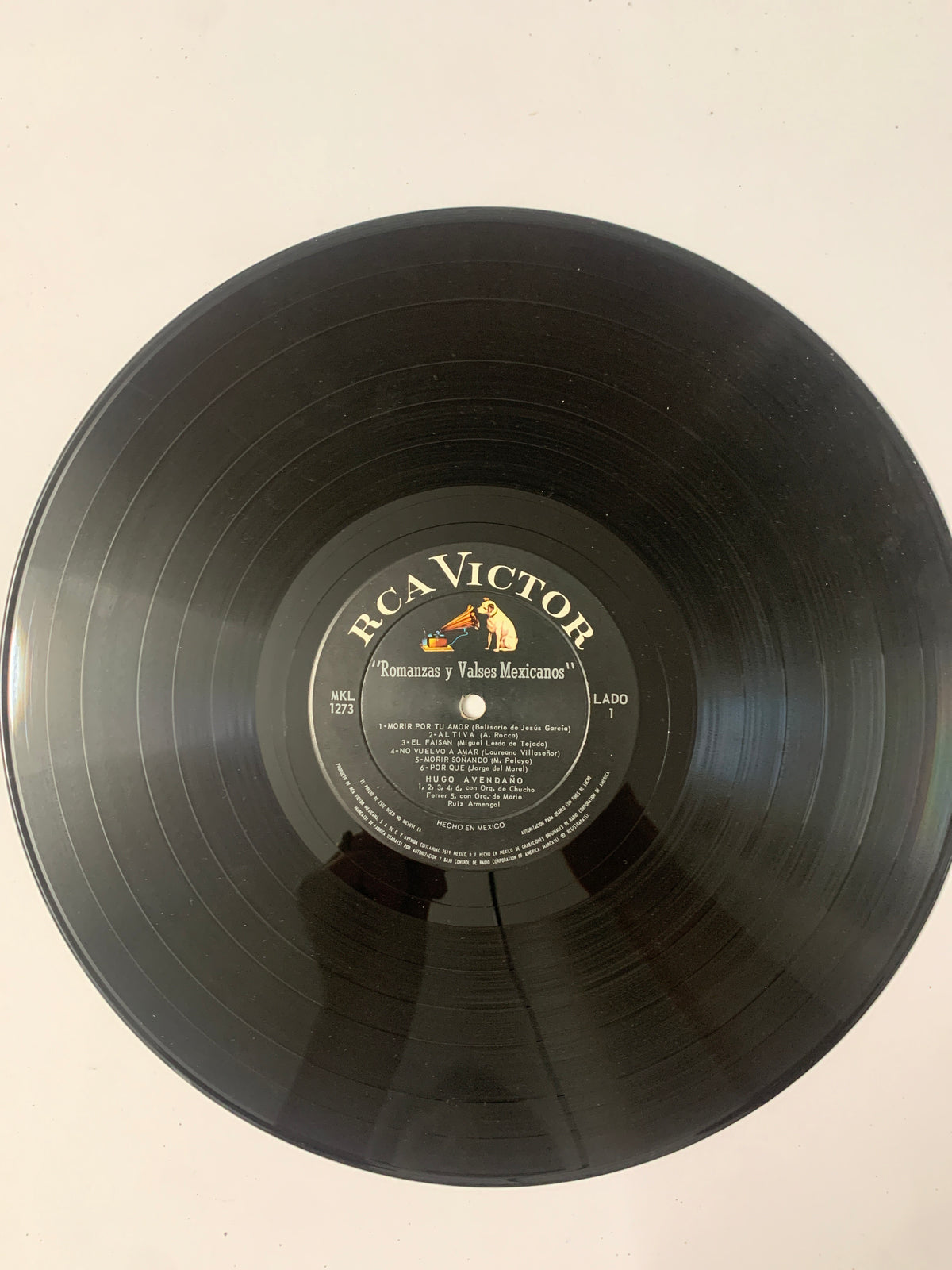 Hugo Avendaño – Romanzas y Valses Mexicanos Vol. IV (LP, RCA Victor MKL-1273)