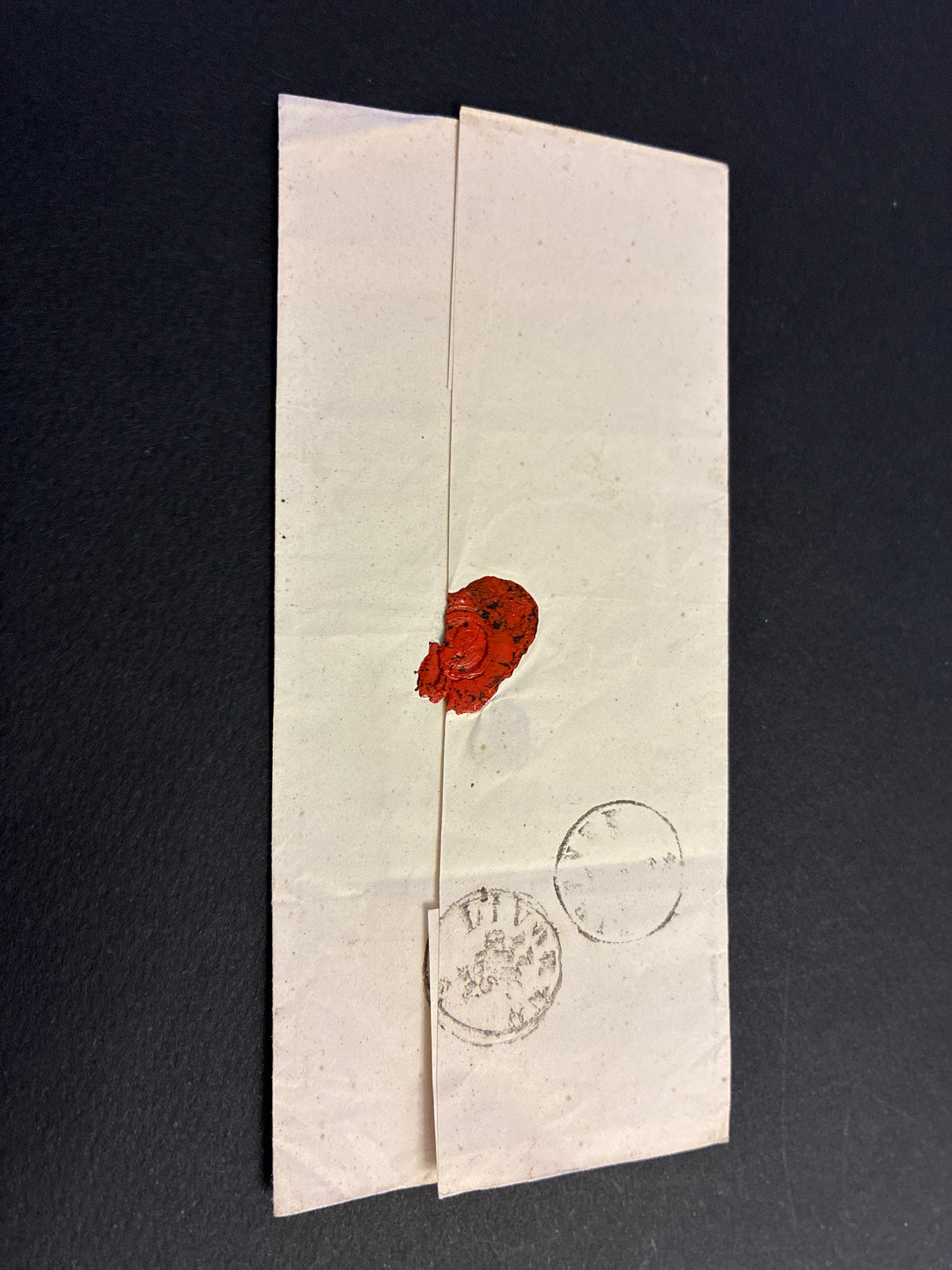 REGNO D'ITALIA 1863 - Lettera con Francobollo 15 Centesimi Litografico II Tipo e Sigillo in Ceralacca