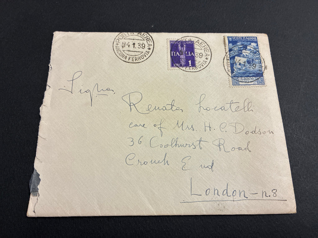lettera per Londra del 4 gennaio 1939