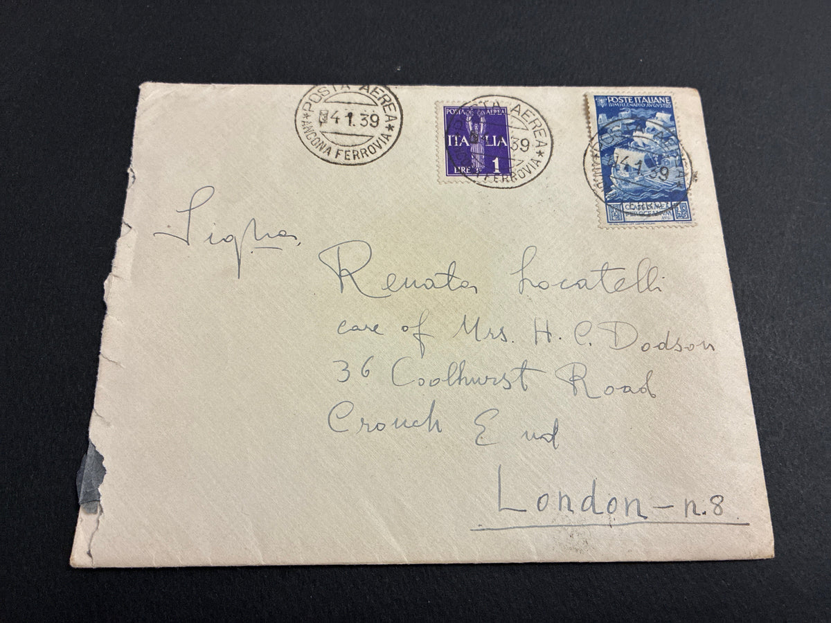 lettera per Londra del 4 gennaio 1939