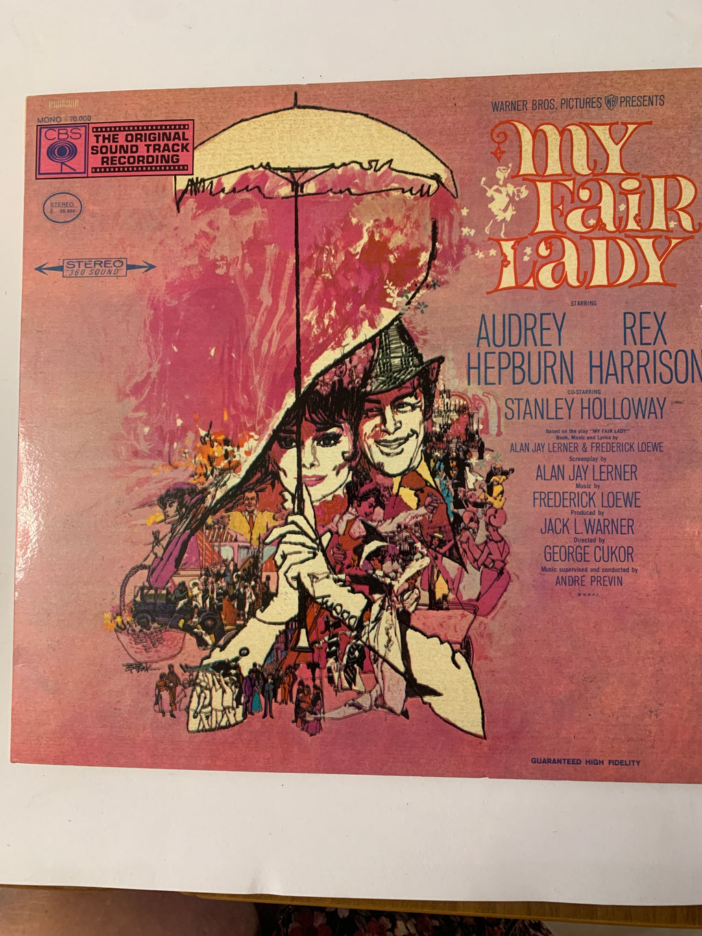 Vinile LP My Fair Lady Sound Track Recording CBS S 70.000 Stereo Audrey Hepburn Rex Harrison
