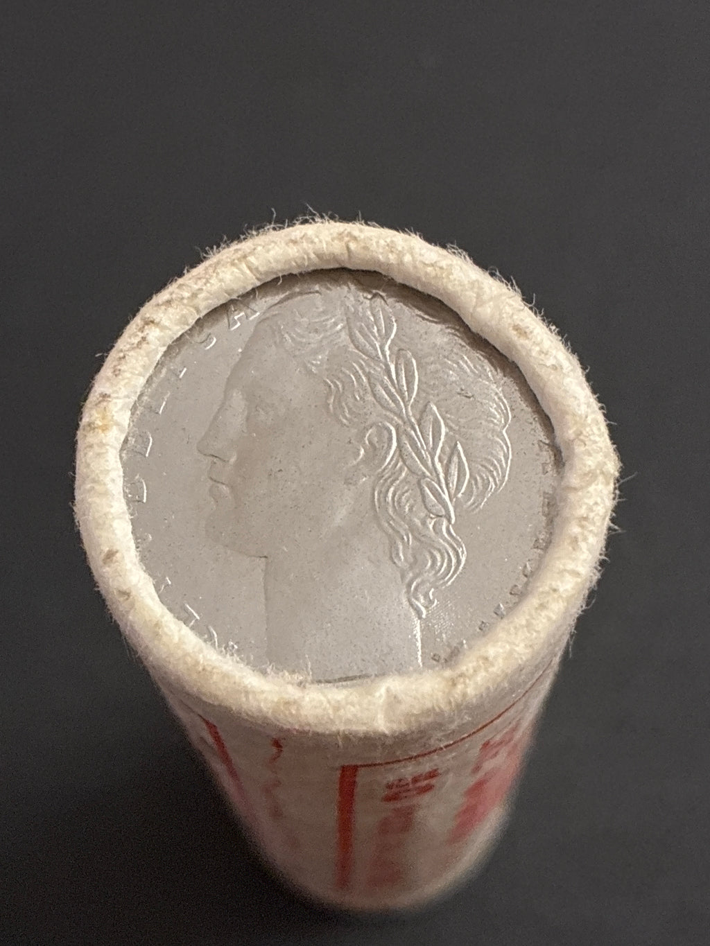 100 Lire Minerva 1977 Rotolino Originale Zecca Sigillato Fior di Conio 50 Pezzi