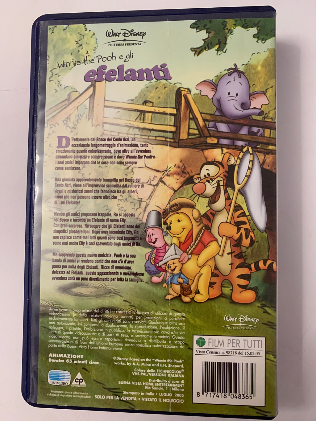 Lotto 2 VHS Walt Disney – Winnie the Pooh e gli Efelanti + Le Avventure di Winnie the Pooh (Edizione Italiana)