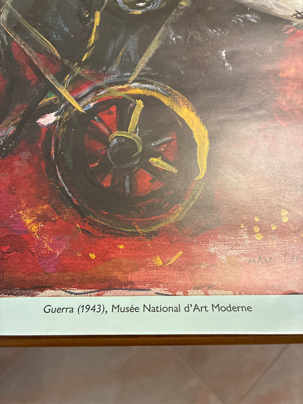 Manifesto mostra "Chagall" Roma 1984 - Opera "Guerra (1943)" Musei Capitolini Electa