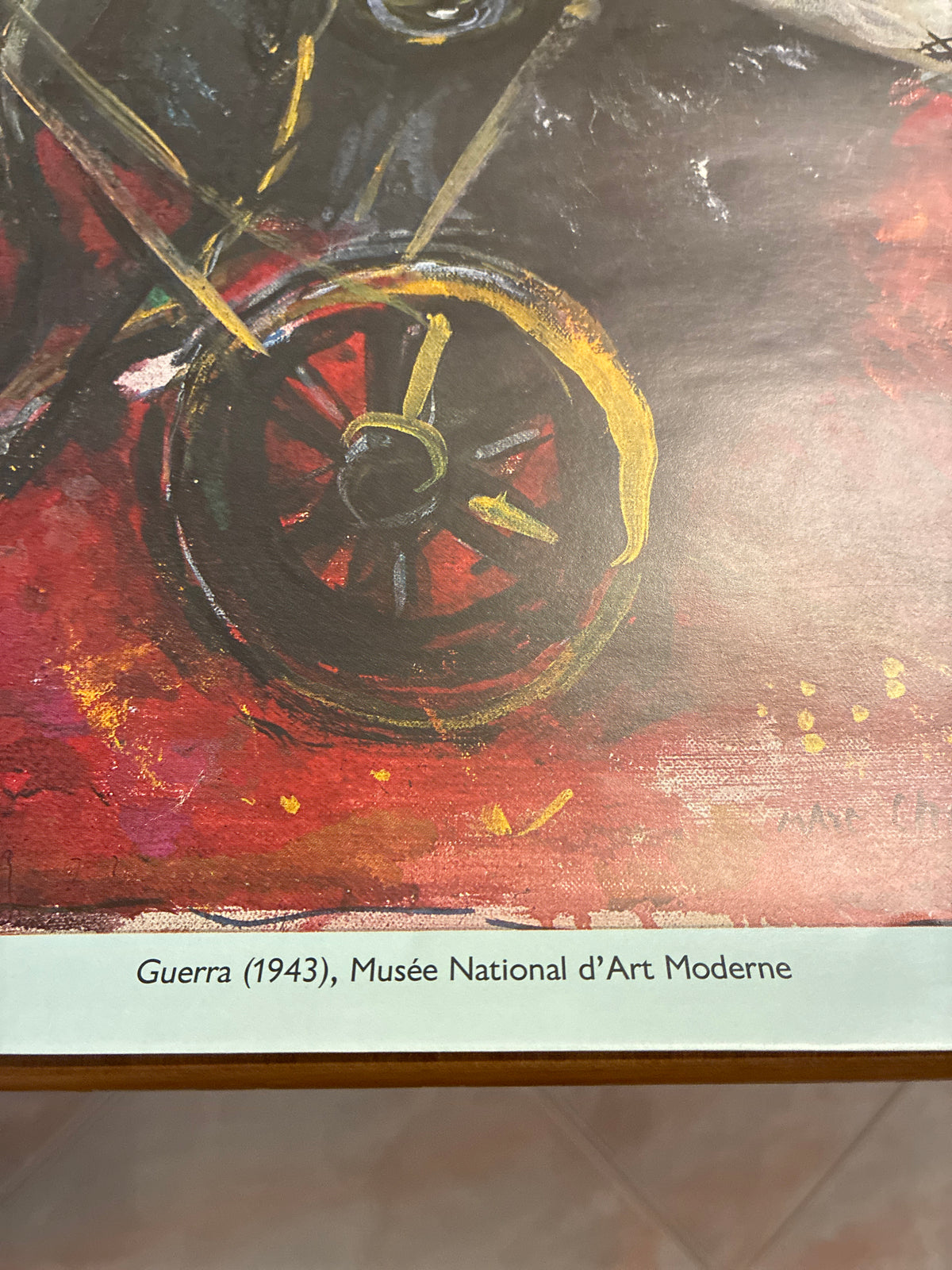 Manifesto mostra "Chagall" Roma 1984 - Opera "Guerra (1943)" Musei Capitolini Electa