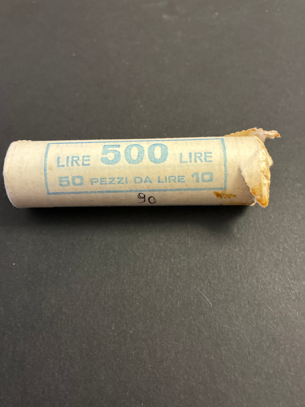 10 lire 1990: Rotolino originale della Zecca da 50 pezzi