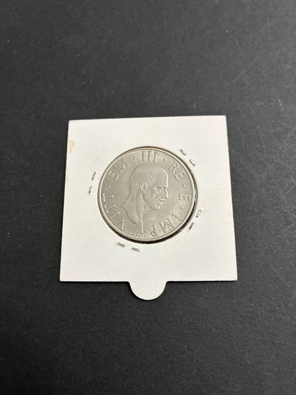 2 lire 1941 Errore di Conio per Asse Ruotato di circa 10/15 Gradi al Rovescio