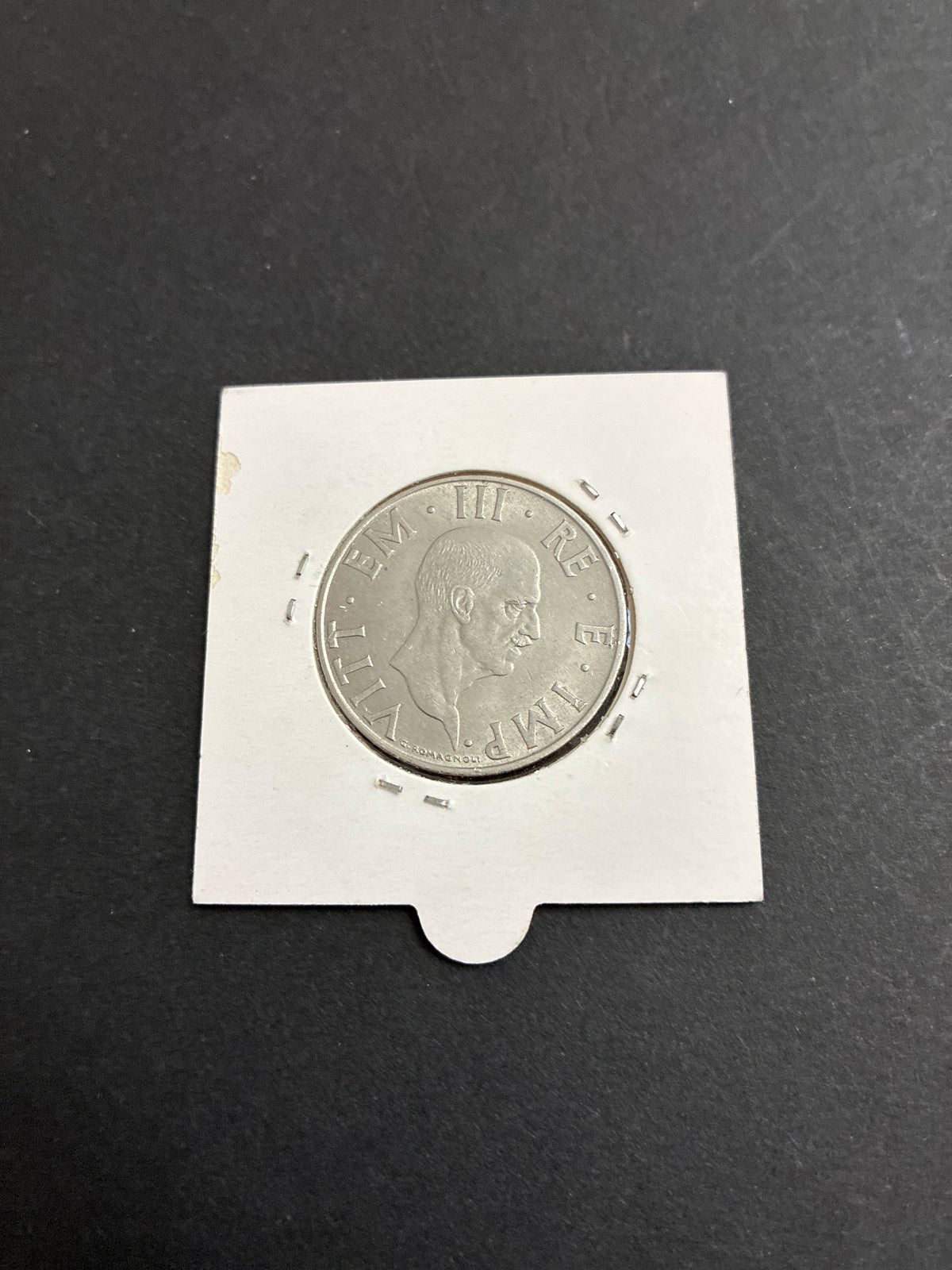 2 lire 1941 Errore di Conio per Asse Ruotato di circa 10/15 Gradi al Rovescio