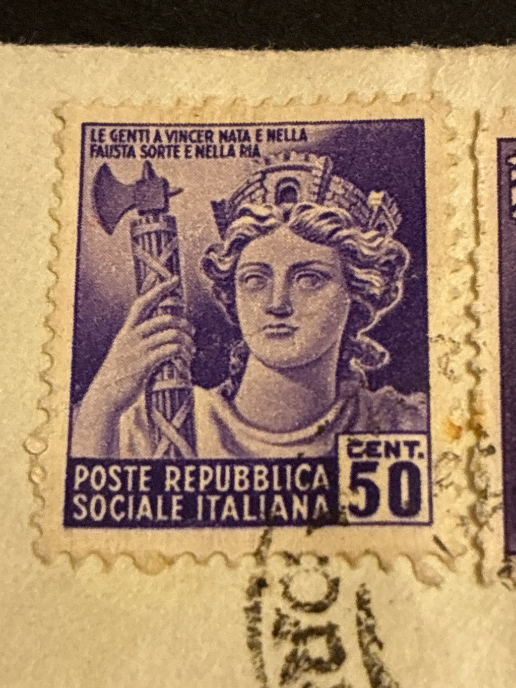 Repubblica Sociale Italiana: lettera da Genova per città del 14 marzo 1945 affrancata con serie Monumenti Distrutti e serie Propaganda di Guerra in esatta tariffa da 3,50 Lire