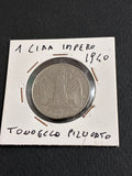 1 Lira 1940 Impero Vittorio Emanuele III - Errore di conio Tondello Pizzicato