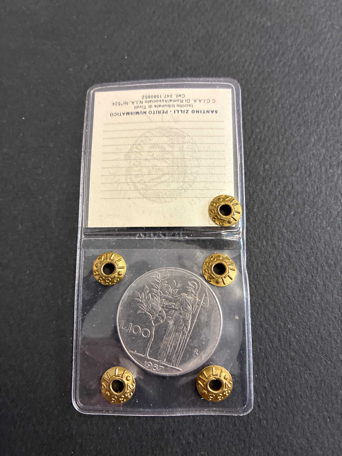 100 Lire 1987 Minerva Rara con Aste sul Numero 7 e Punte d'Ago Periziata