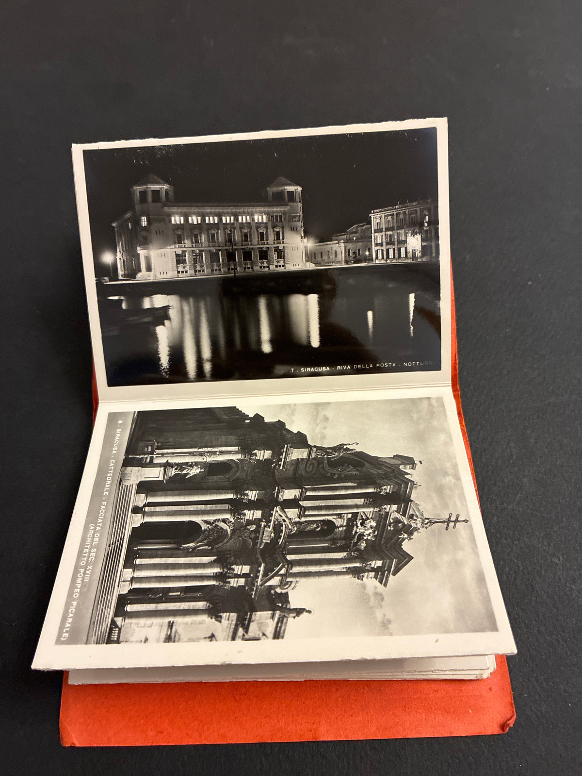 Libretto di cartoline Ricordo di Siracusa - Bustina vintage con 18 vere fotografie storiche d'epoca