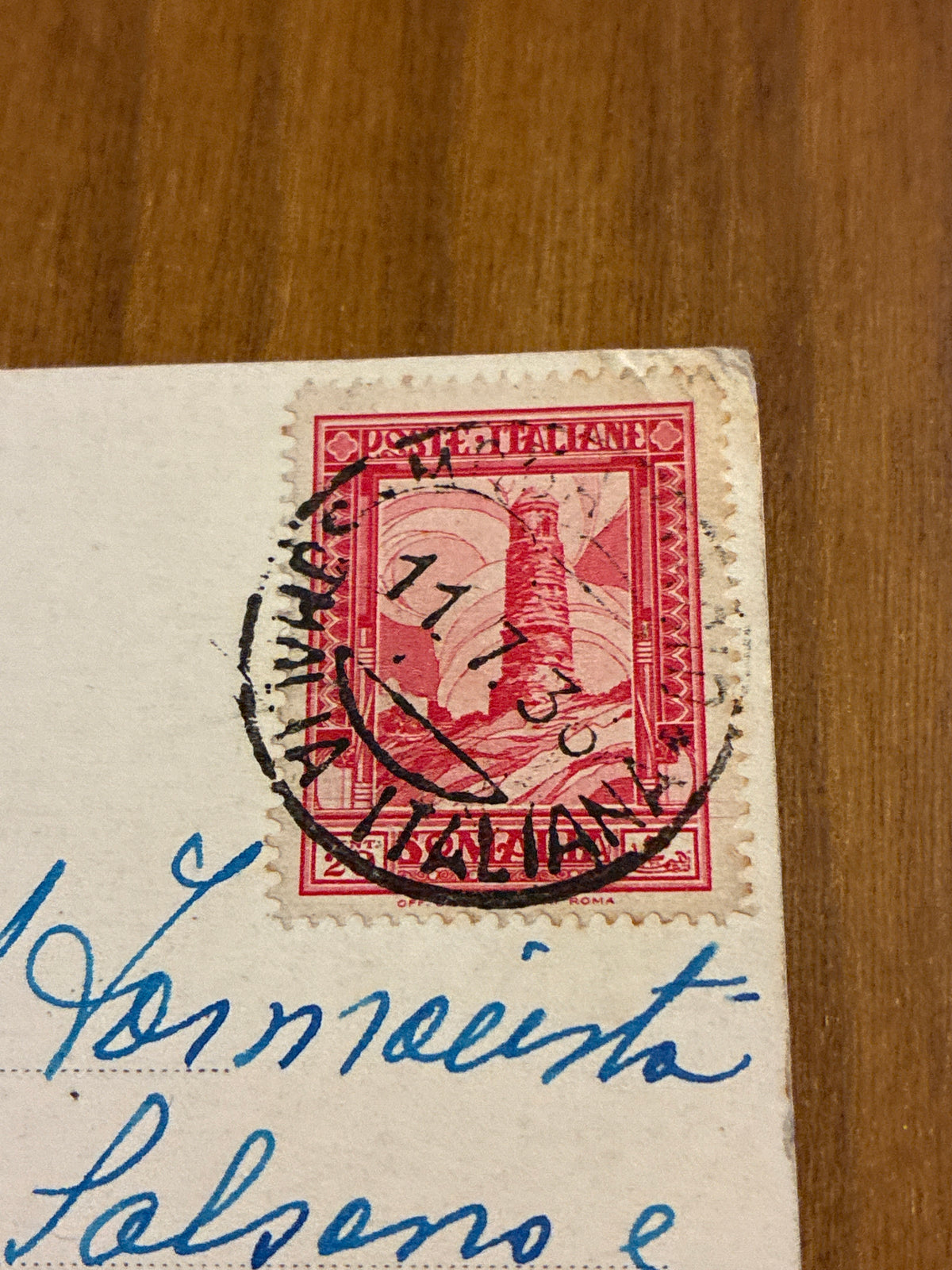 Somalia Italiana 1936 Cartolina Storica da Ospedale del Littore Mogadiscio a Salerno Affrancata 25 Centesimi Faro Crispi Foto Parodio