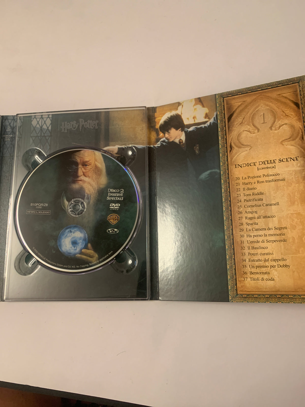 Lotto 4 DVD Harry Potter: La Camera dei Segreti Digipak, Prigioniero di Azkaban, Calice di Fuoco, Ordine della Fenice