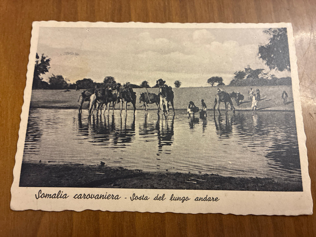 Somalia Italiana 1936 Cartolina da Mogadiscio a Roma Affrancatura Doppia 30 Centesimi Faro Crispi e Veduta di Genale Edizione Frascarolo