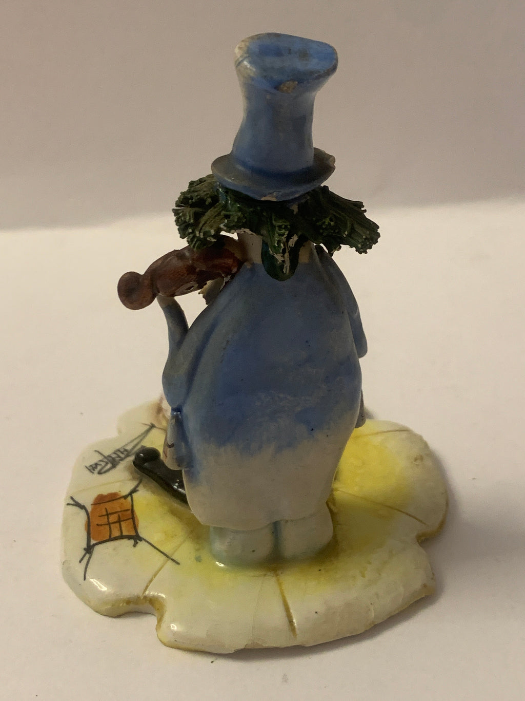 Statuina Pagliaccio Musicista che Suona il Violino - Statuetta Vintage da Collezione