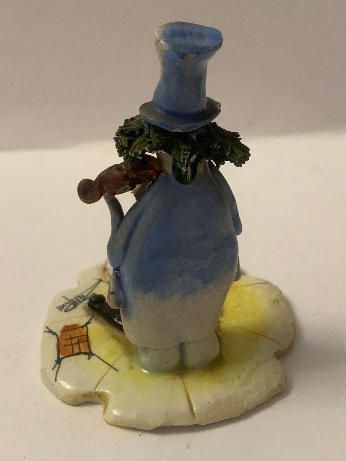 Statuina Pagliaccio Musicista che Suona il Violino - Statuetta Vintage da Collezione