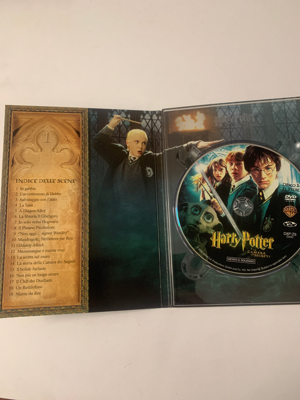 Lotto 4 DVD Harry Potter: La Camera dei Segreti Digipak, Prigioniero di Azkaban, Calice di Fuoco, Ordine della Fenice