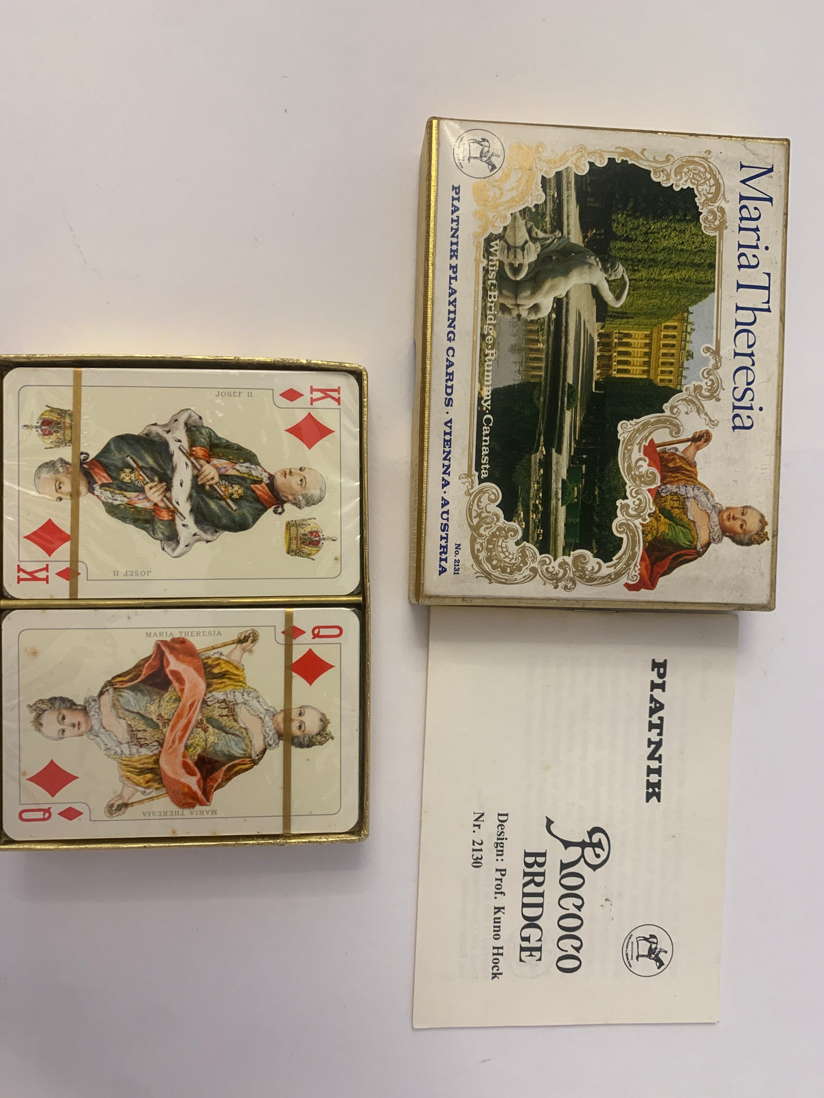Carte da gioco vintage Piatnik – Set Maria Theresia & Rococo Bridge