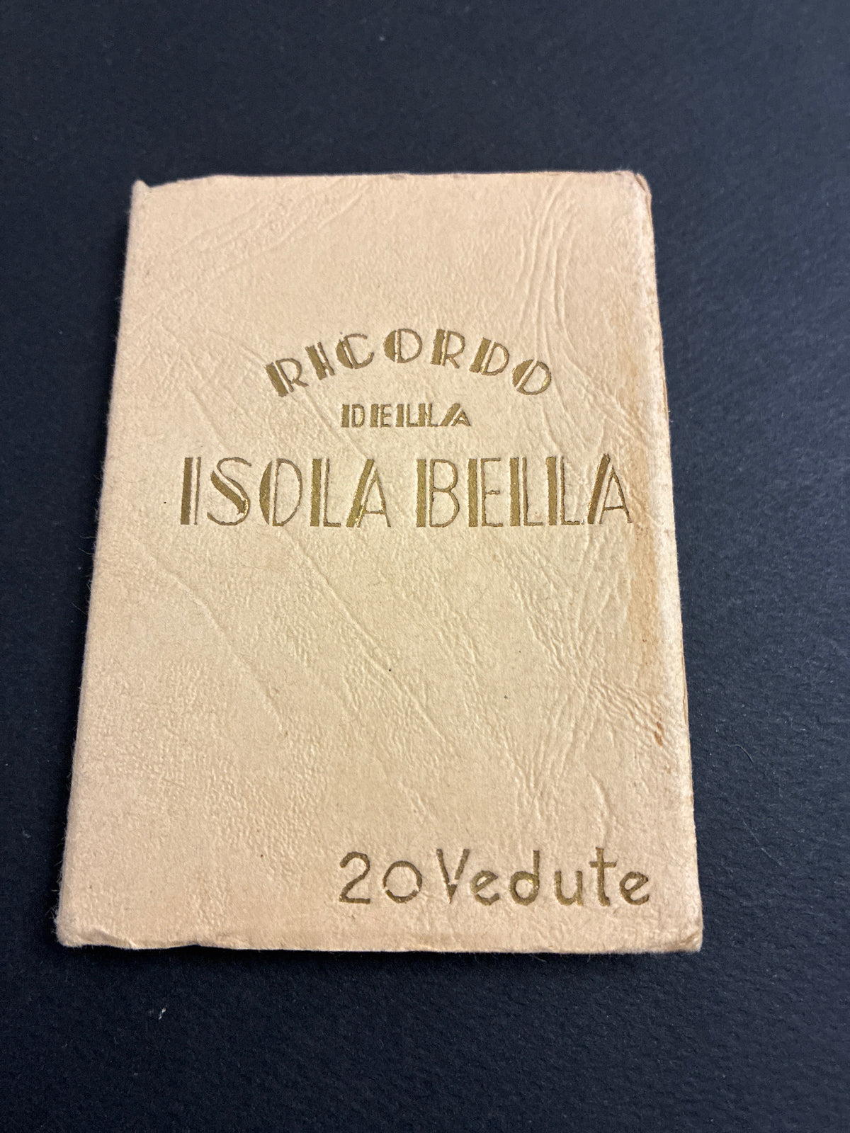 Libretto souvenir cartoline vintage "Ricordo di Isola Bella - 20 Vedute" (Edizioni A. Preda - Milano, anni '50/'60)
