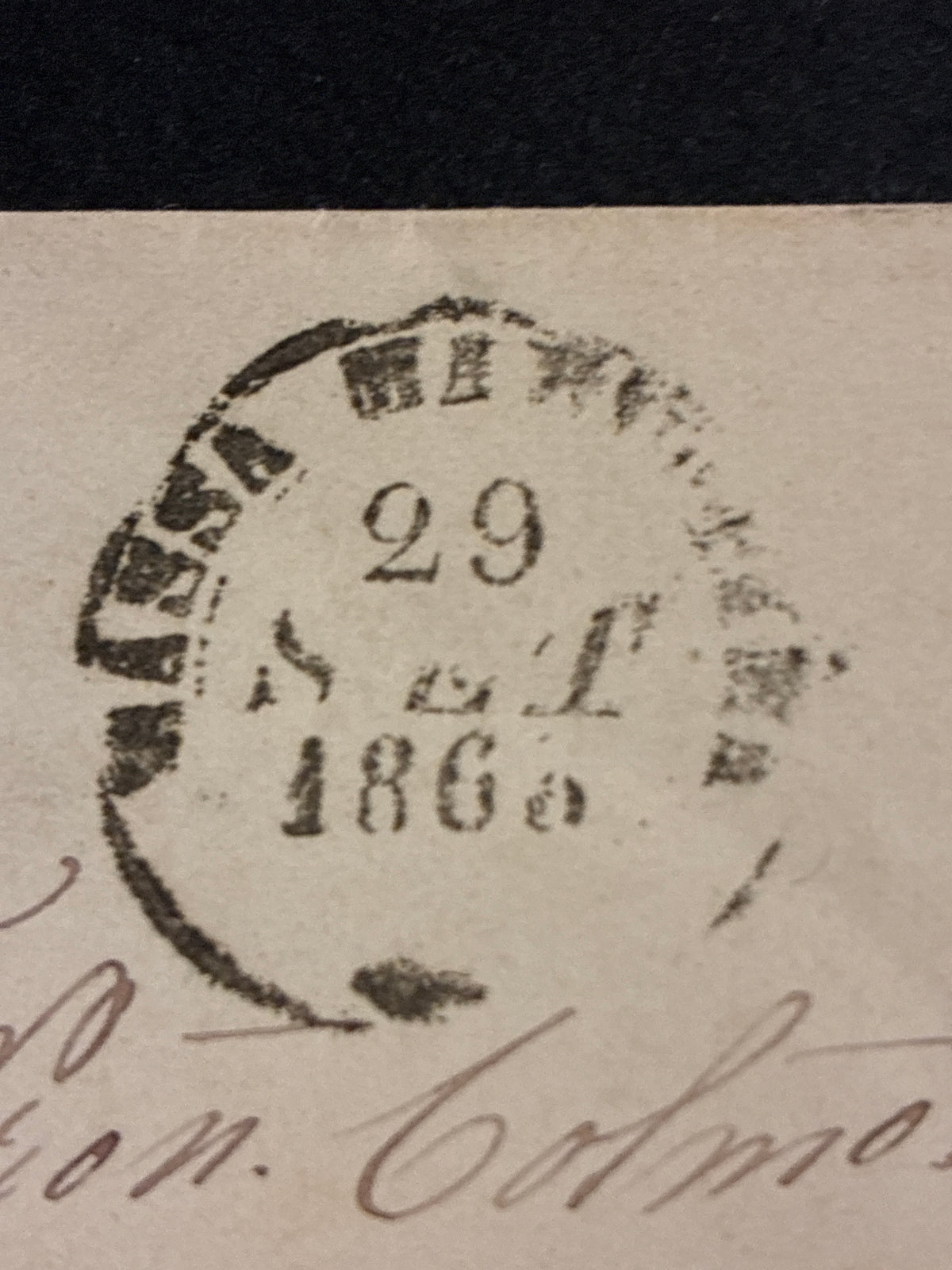 Lettera del Regno d'Italia (1863) con 15 c. del secondo tipo ex coll. Curzio Batini, da Massa Marittima a Firenze con sigillo in ceralacca