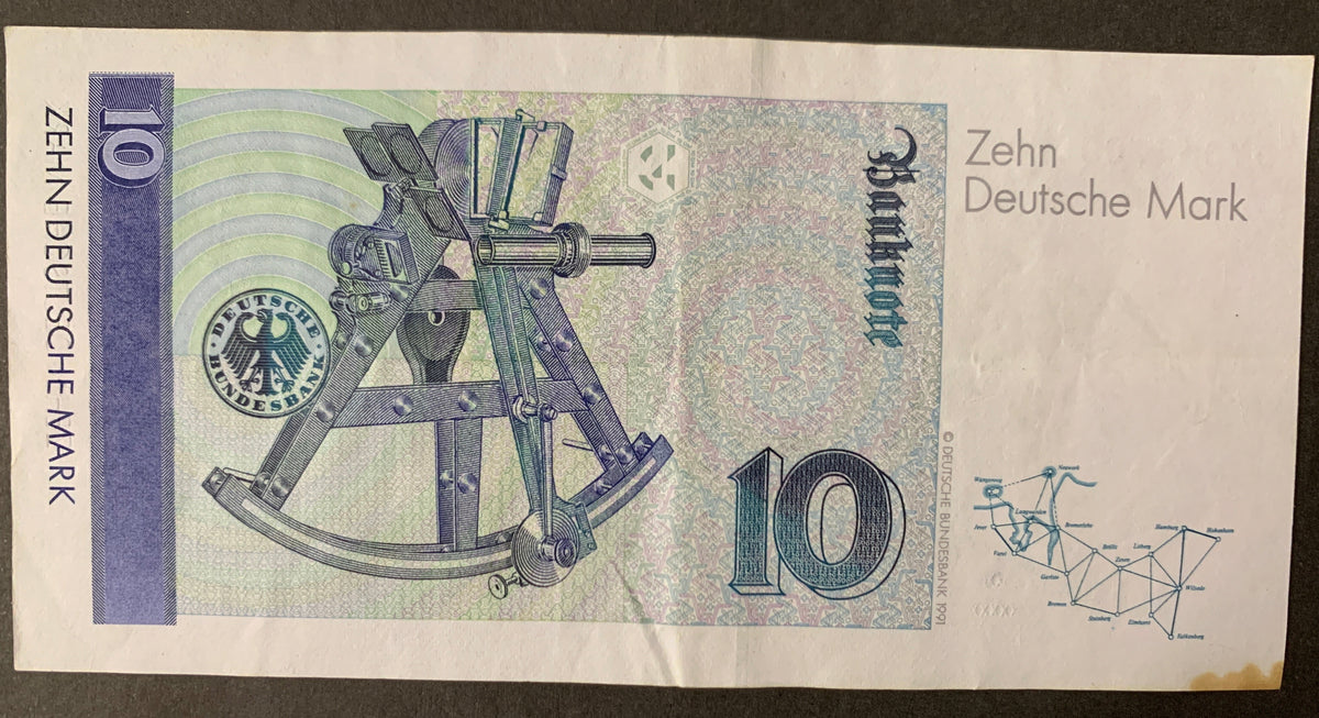 Banconota Germania 10 Marchi (10 Deutsche Mark) - Carl Friedrich Gauss⁠
