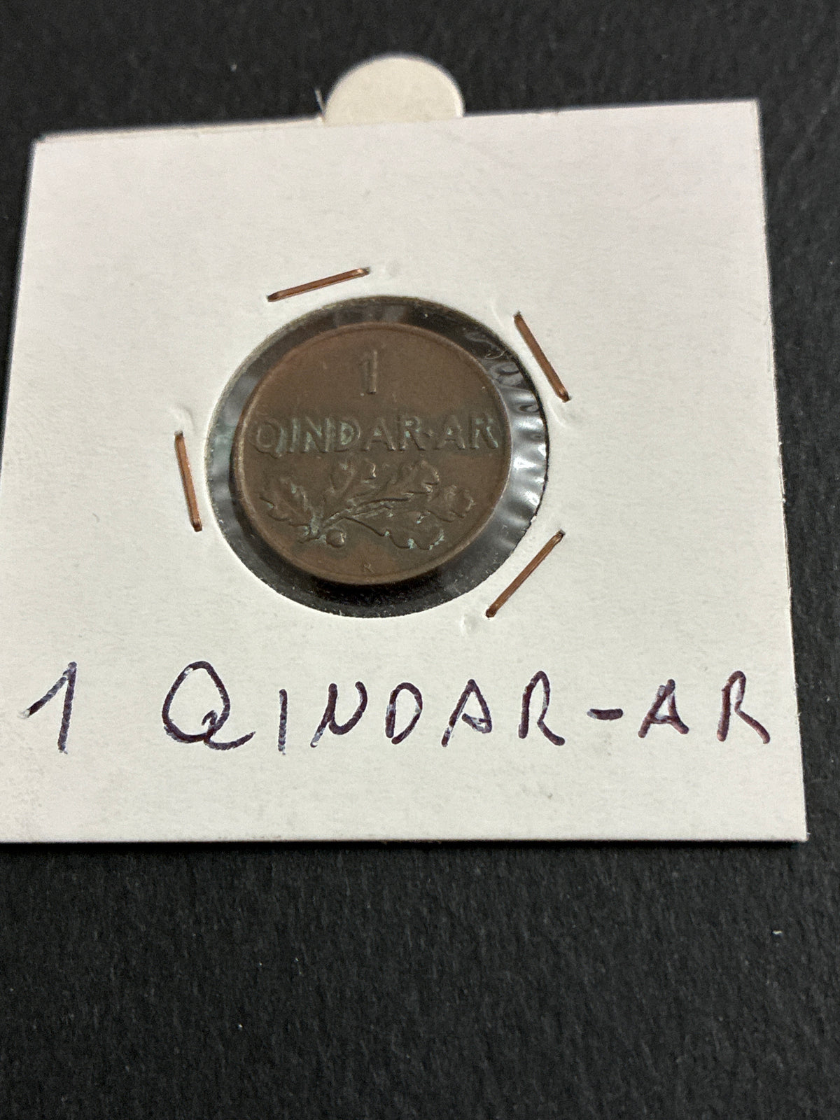 1 Qindar Ar 1935 Regno d'Albania Re Zog I Coniazione della Zecca di Roma