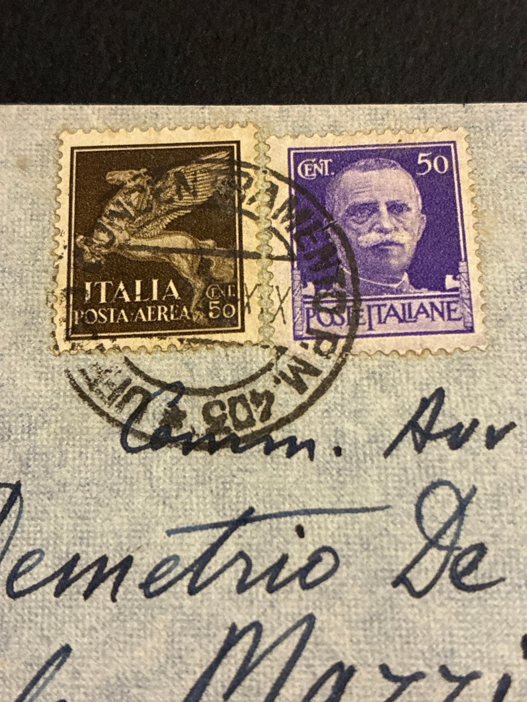 1942, Ufficio Concentramento P.M. 403: Busta di Via Aerea Spedita dal Fronte di Russia dell'ARMIR per Roma